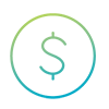 Icon of a dollar sign inside a circle