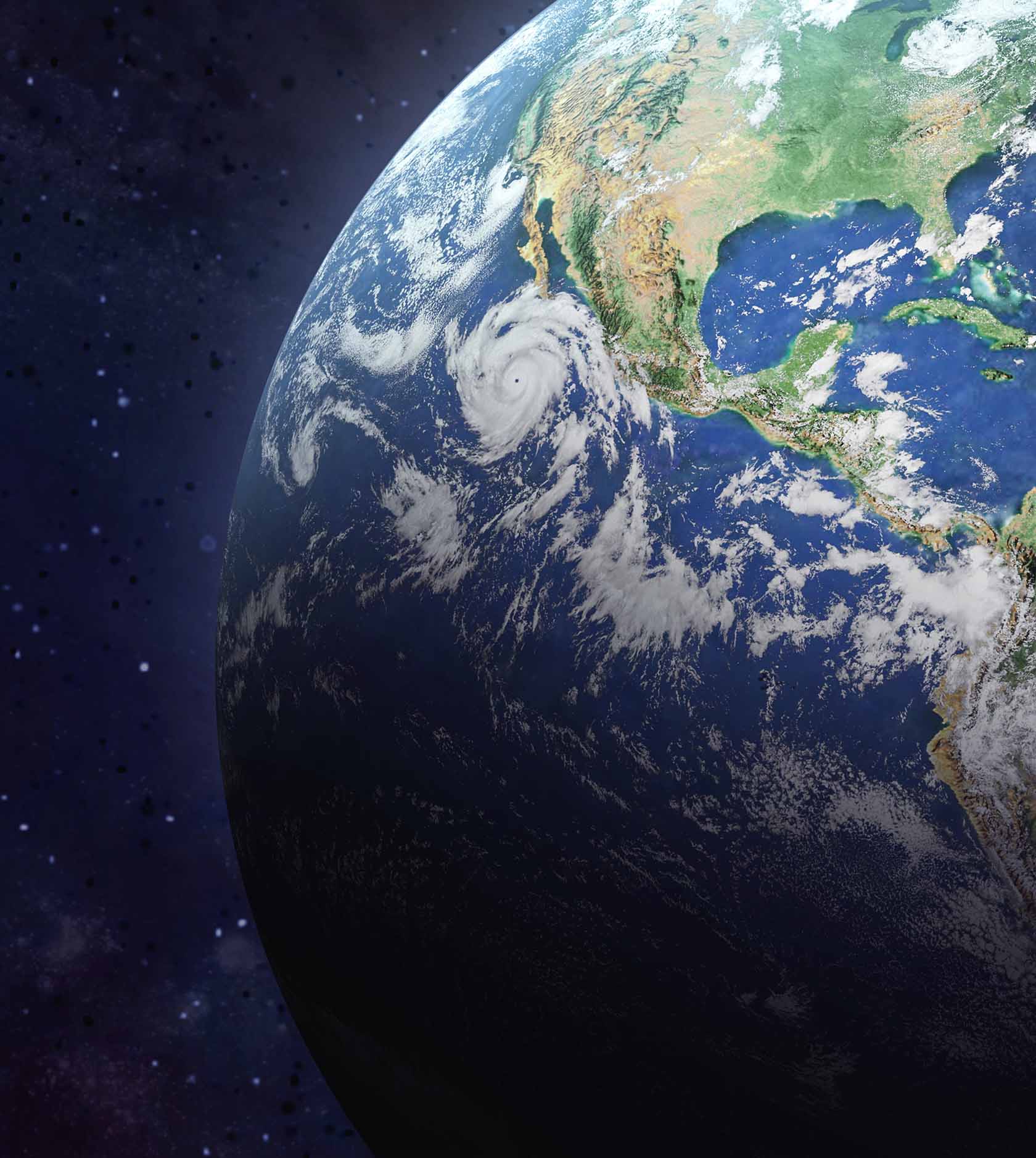 View of earth from space