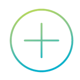 Icon of plus sign inside a circle