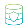 Server icon with shield on front