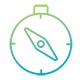 Icon of a directional compass